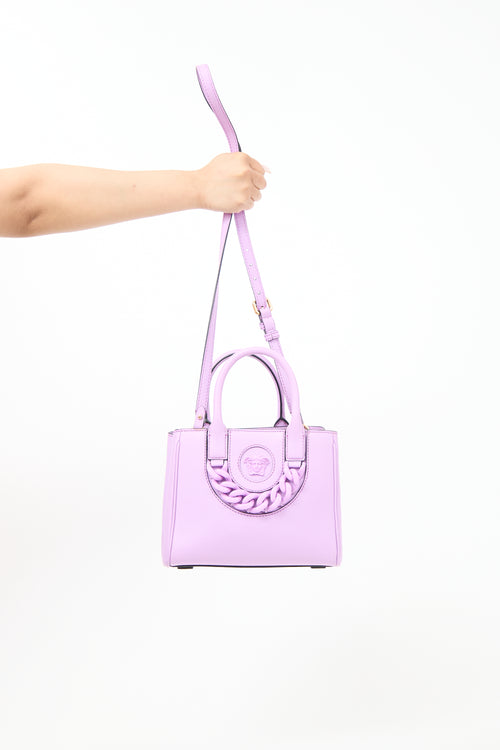 Versace Leather La Medusa Chain Bag