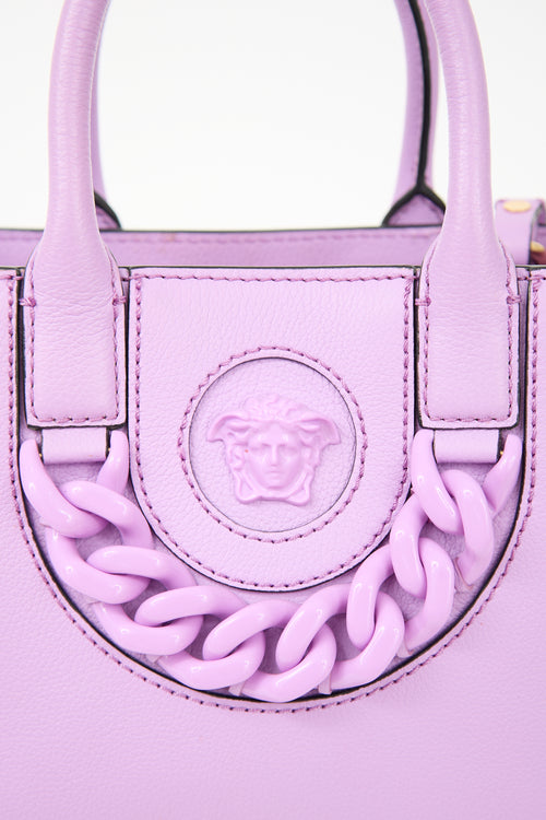 Versace Leather La Medusa Chain Bag