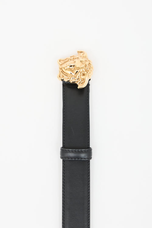 Versace Leather Medusa Belt