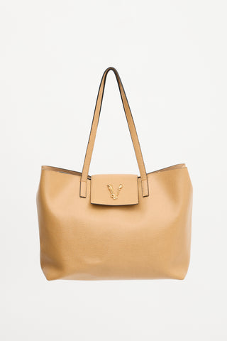 Versace Leather Virtus Tote Bag