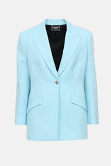 Versace Jacquard Logo Text Blazer