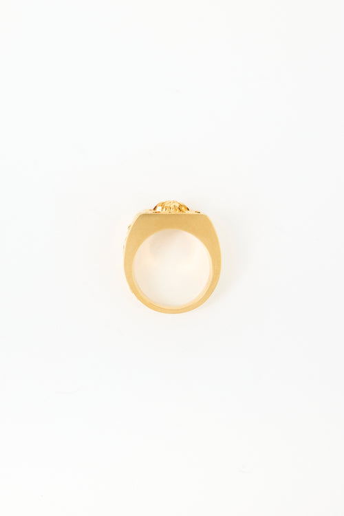 Versace Gold Medusa Baroque Ring