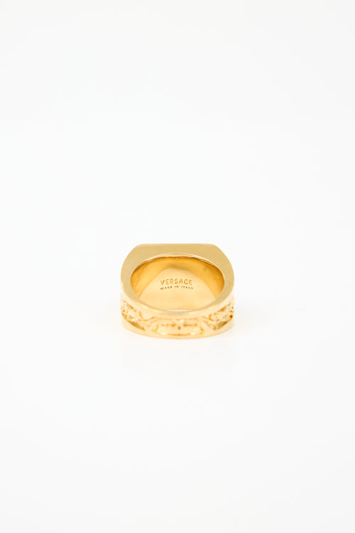 Versace Gold Medusa Baroque Ring