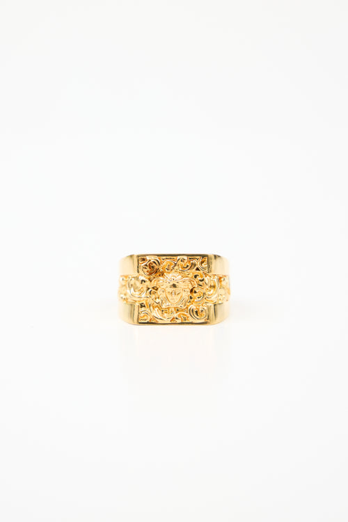 Versace Gold Medusa Baroque Ring
