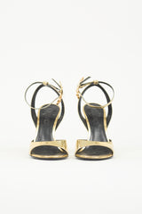 Versace Metallic Medusa Safety Pin Sandal