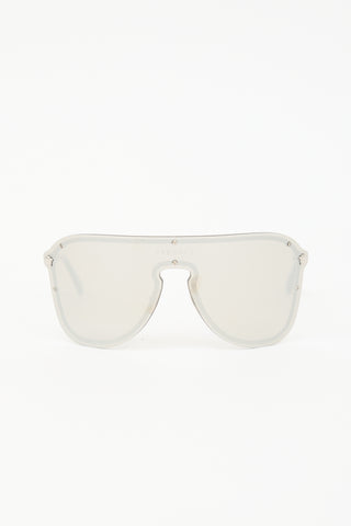 Versace 2180 Mirrored Shield Sunglasses