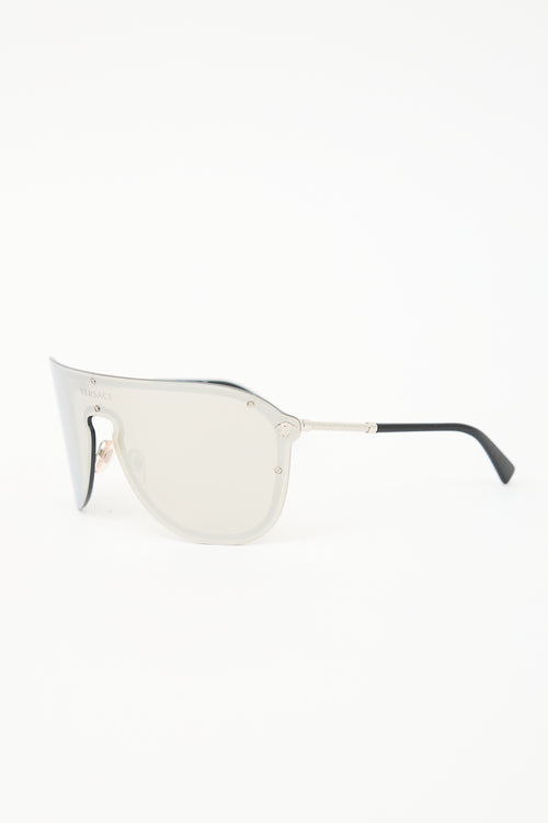Versace 2180 Mirrored Shield Sunglasses