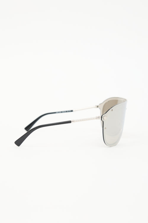 Versace 2180 Mirrored Shield Sunglasses