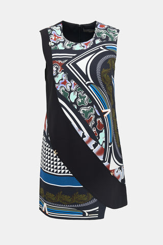 Versace Mixed Print Shift Dress