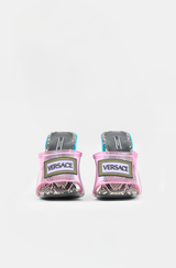 Versace PVC & Leather Logo Sandal