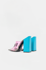 Versace PVC & Leather Logo Sandal