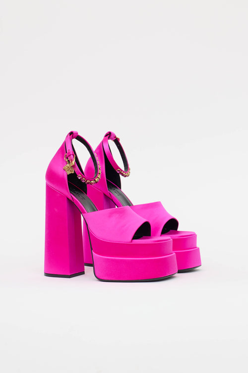 VersaceSatin Aevitas Platform Pump
