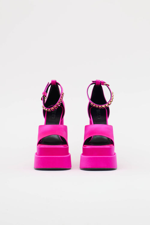 VersaceSatin Aevitas Platform Pump