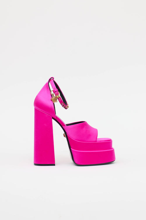 VersaceSatin Aevitas Platform Pump