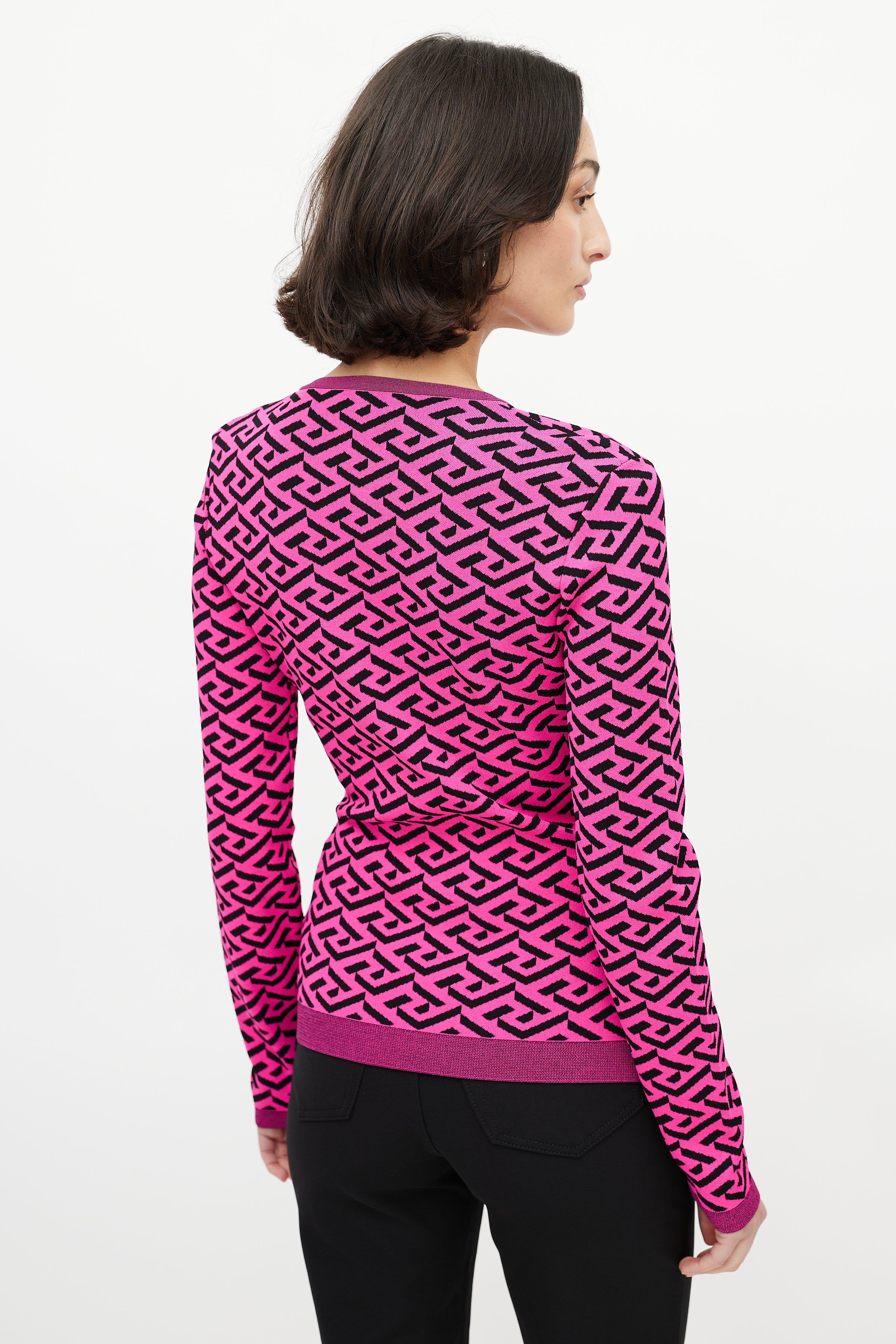 Buy Versace La Greca Print Bra Top 'Pink' - 1002594 1A03063 5P210