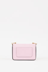 Versace Pink Leather Mini Icon Flap Bag