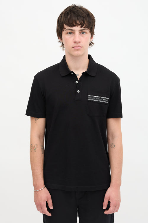 Versace Piqué Taylor Fit Polo