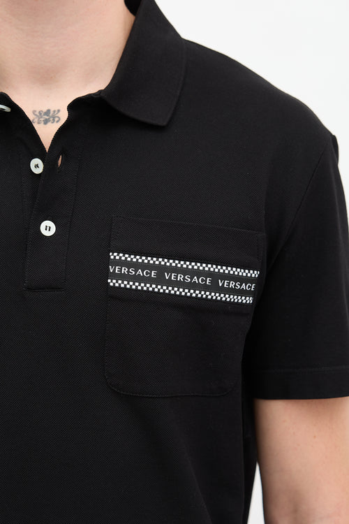 Versace Piqué Taylor Fit Polo