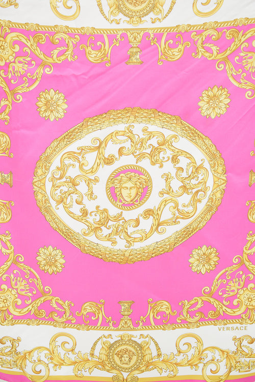 Pink & Gold Barocco Scarf