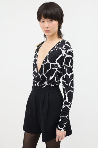 Versace Pre Fall 2019 Printed Bodysuit