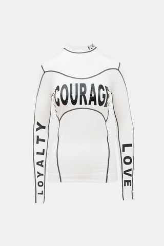 Printed Mock Neck Top