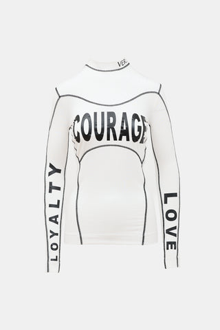 Printed Mock Neck Top