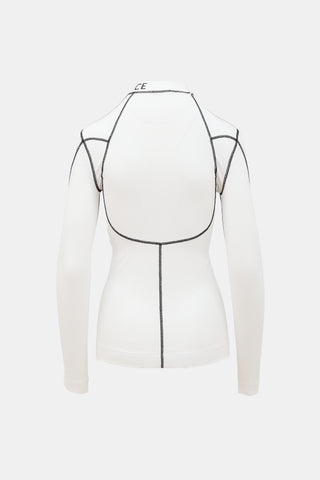 Printed Mock Neck Top
