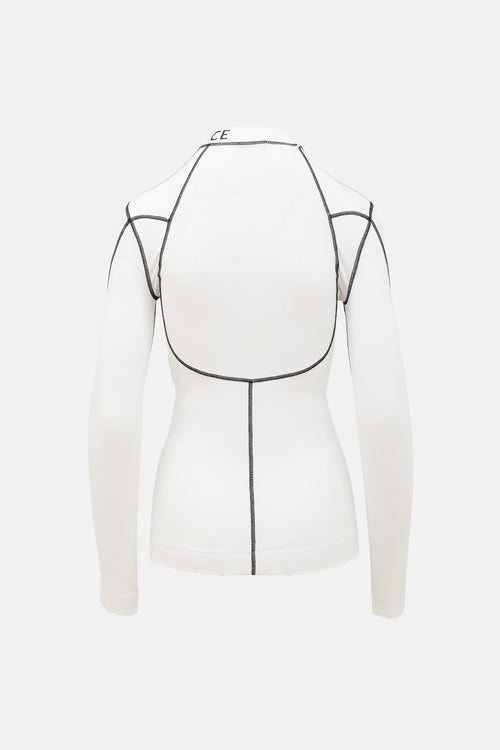 Printed Mock Neck Top