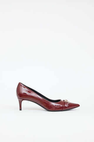 Versace Patent Leather Medusa Kitten Heel