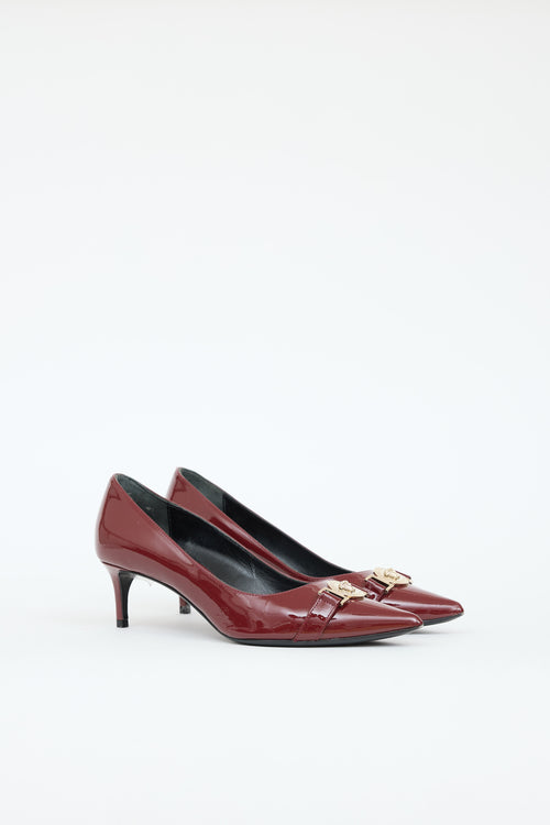 Versace Patent Leather Medusa Kitten Heel
