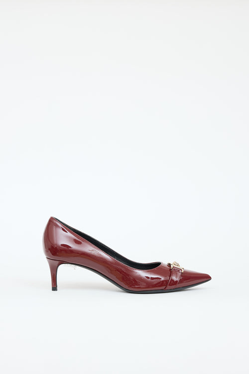 Versace Patent Leather Medusa Kitten Heel