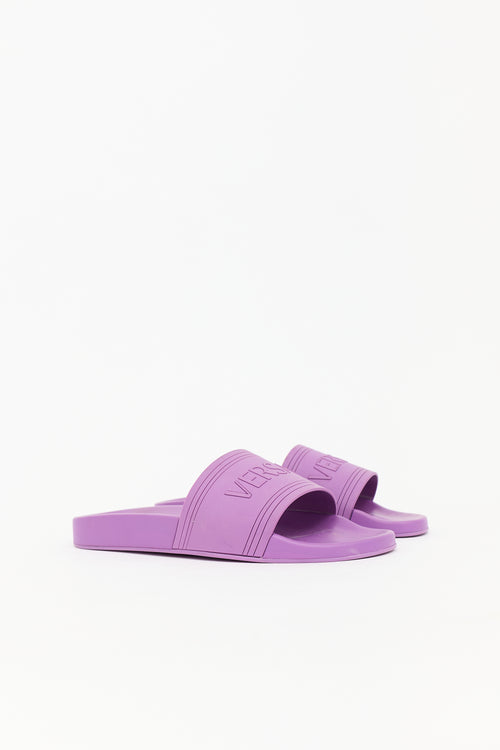 Versace Rubber Logo Slide