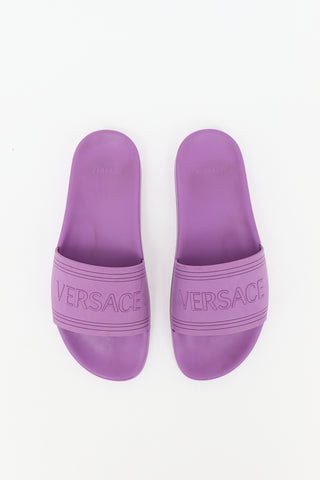 Versace Rubber Logo Slide