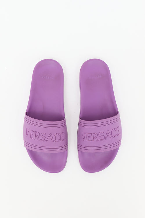 Versace Rubber Logo Slide