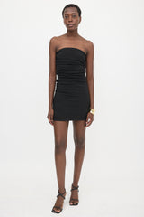 Versace Ruched Sleeveless Mini Dress