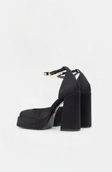 Versace Satin Aevitas Platform Sandal