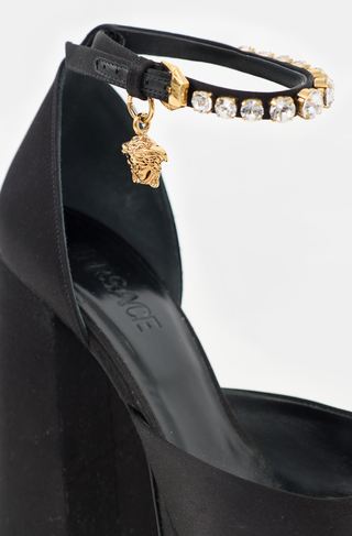 Versace Satin Aevitas Platform Sandal