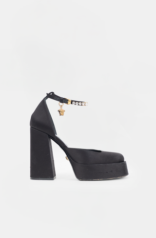 Versace Satin Aevitas Platform Sandal