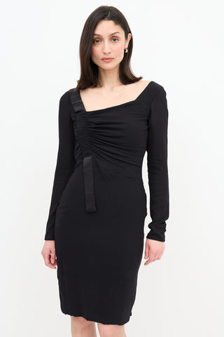 Versace Silk Ruched Dress