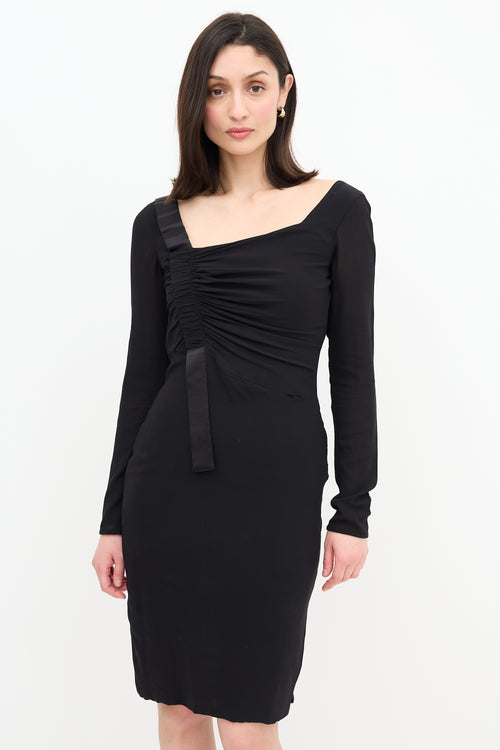 Versace Silk Ruched Dress