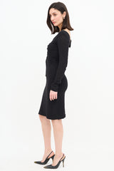 Versace Silk Ruched Dress
