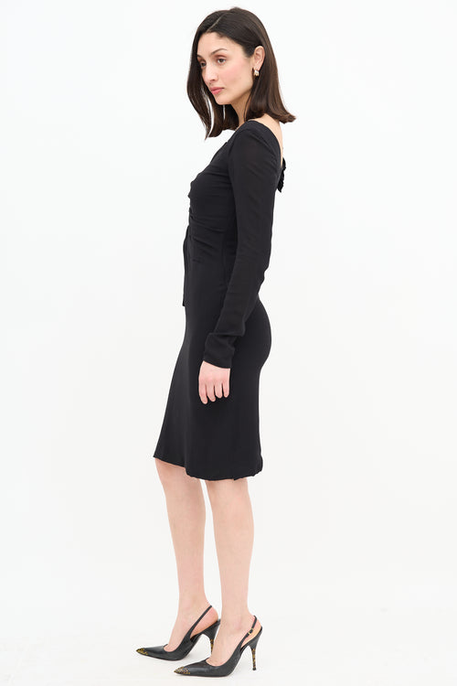 Versace Silk Ruched Dress