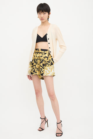 Versace Silk Baroque Printed Shorts