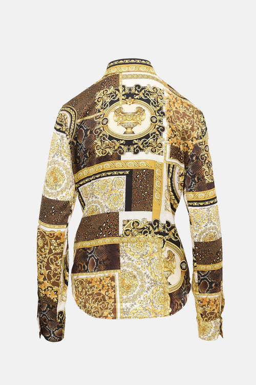 Versace Silk Satin Barocco Shirt
