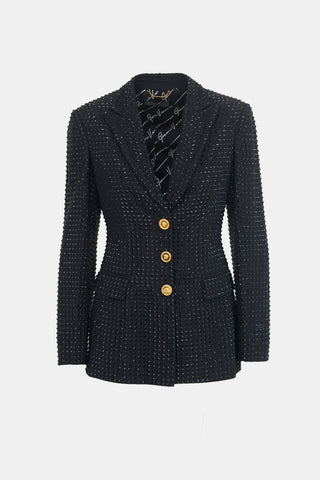 Versace Crystal Embellished Blazer