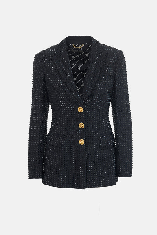 Versace Crystal Embellished Blazer