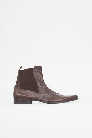 Versace Textured Leather Boot