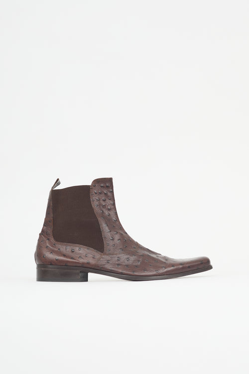 Versace Textured Leather Boot