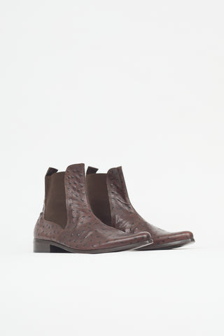 Versace Textured Leather Boot