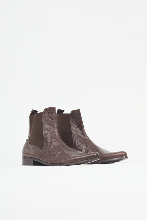 Versace Textured Leather Boot